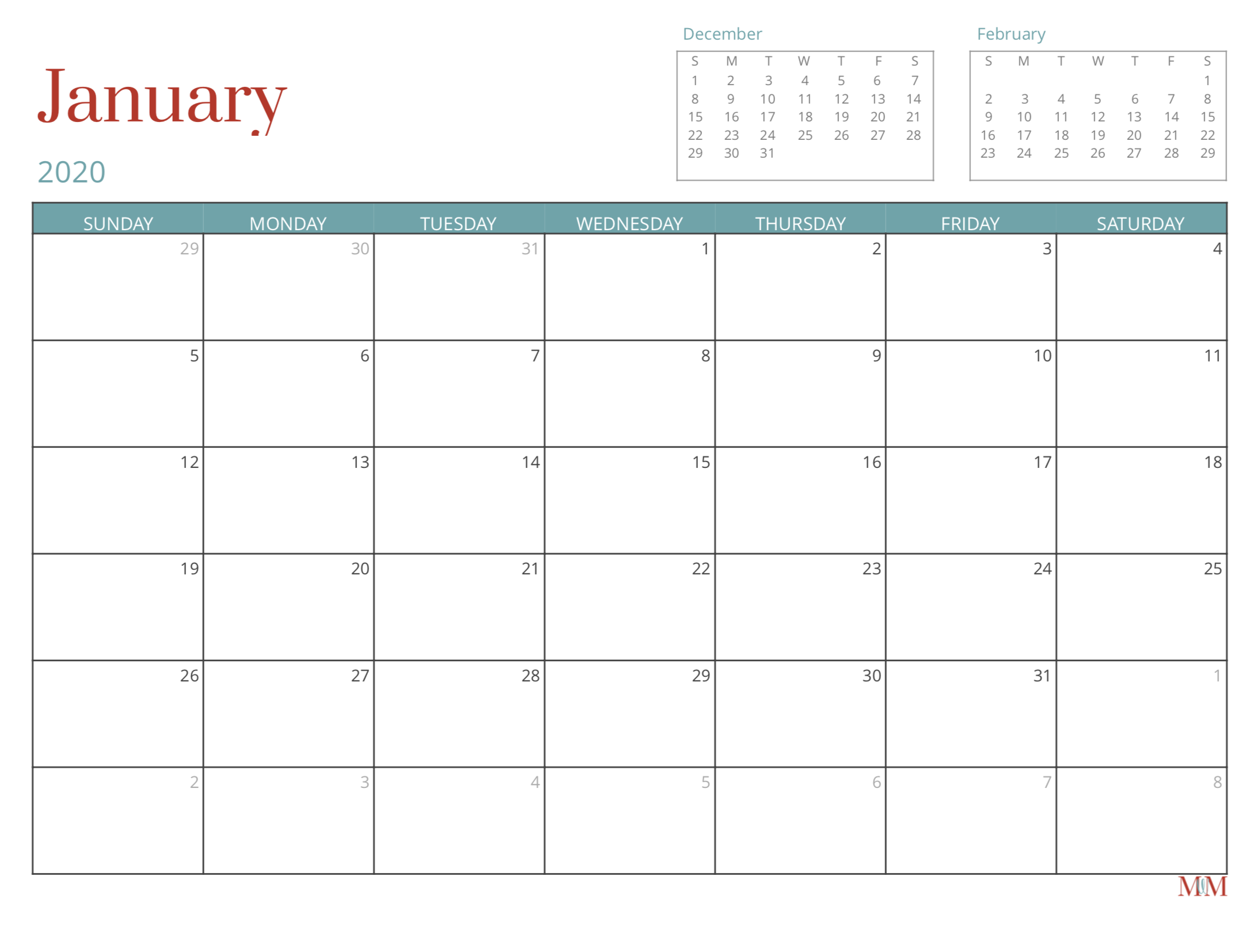 2020 free monthly calendar morganize with me morgan 3 month printable calendar 2020